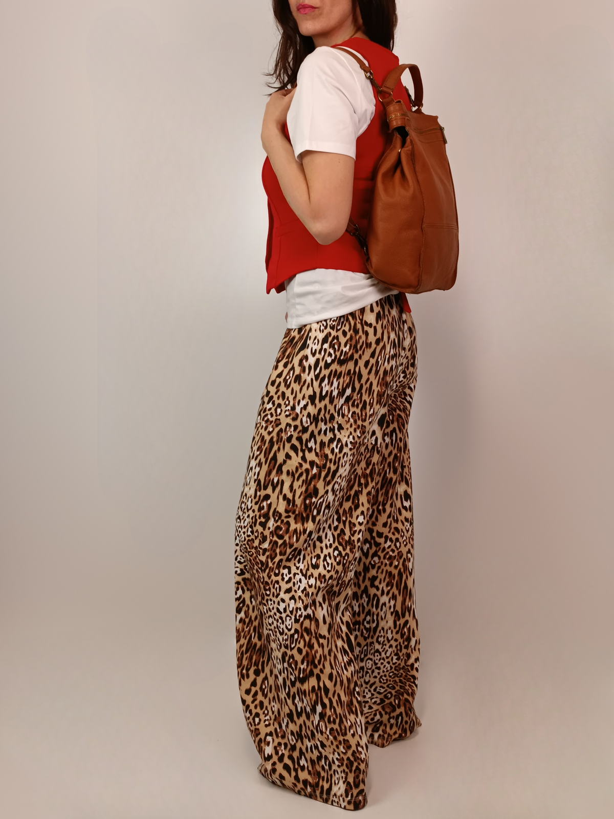 Pantalone animalier con coulisse